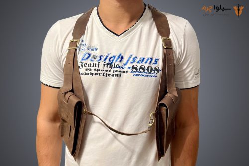 کیف جلیقه شانه چرم | مدل SILVA Shoulder Vest Bag03