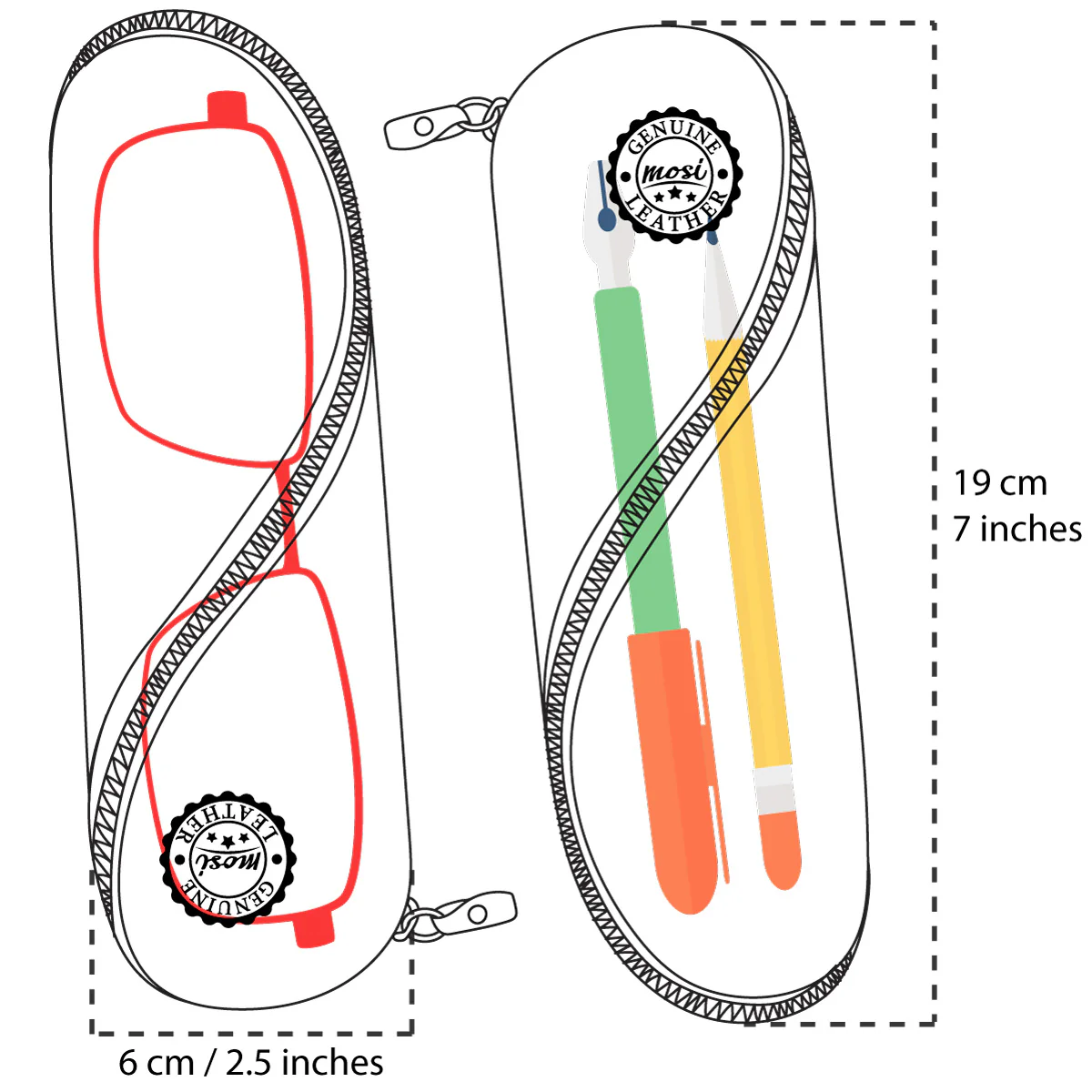 کیف عینک چرم مدل SILVA Glass Bag31