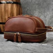 کیف اصلاح مردانه چرم | مدل SILVA Shaving Bag11