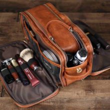 کیف اصلاح مردانه چرم | مدل SILVA Shaving Bag22