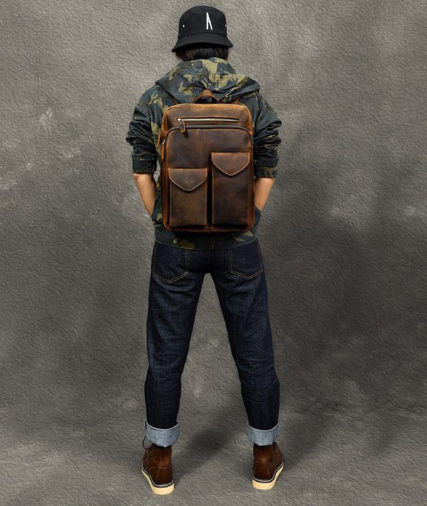 کوله پشتی چرمی| مدل SILVA backpack02