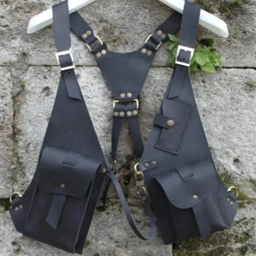 کیف جلیقه شانه چرم مدل SILVA Shoulder Vest Bag01