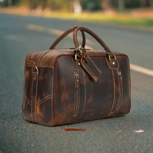 ساک‌مسافرتی دستی چرم مدل SILVA TRAVEL BAG34