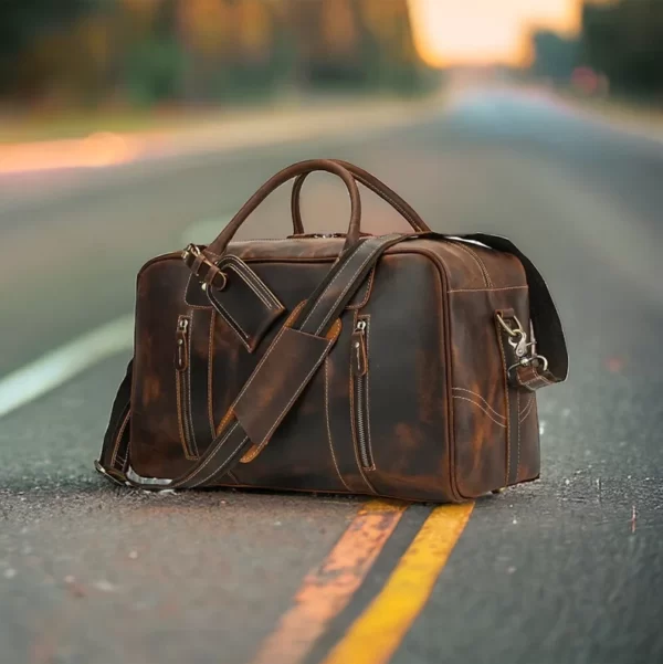 ساک‌مسافرتی دستی چرم مدل SILVA TRAVEL BAG34