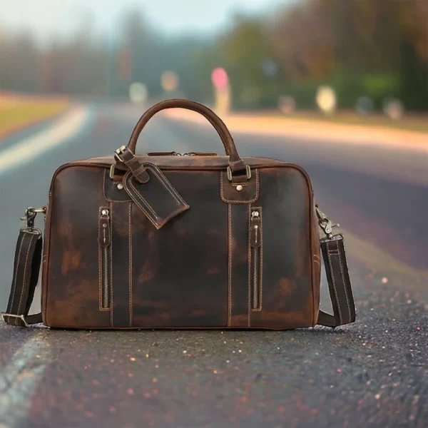 ساک‌مسافرتی دستی چرم مدل SILVA TRAVEL BAG34