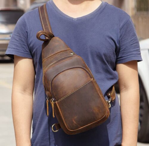 کوله یه طرفه چرم مدل SILVA Sided Bag33