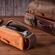 کیف اصلاح مردانه چرم مدل SILVA Shaving Bag33